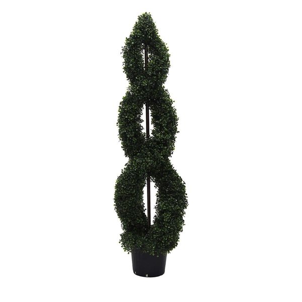 Dare2Decor UV Boxwood Double Spiral Everyday Topiary - 5 ft. DA592659